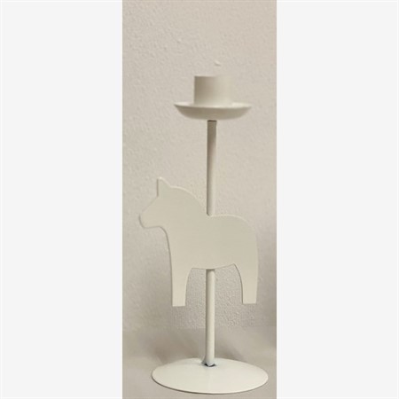 Hästljusstake vit 20cm